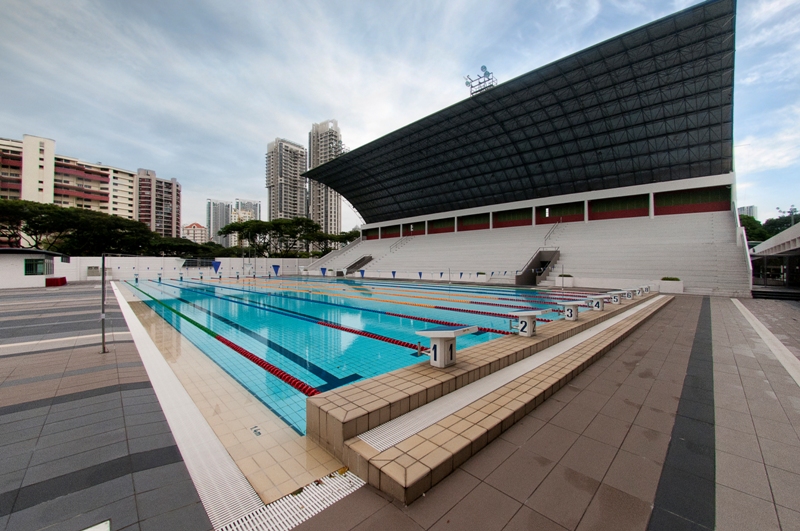 Adult swimming during lessons