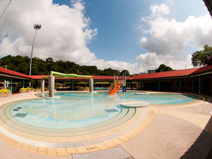 Adult swimming during lessons
